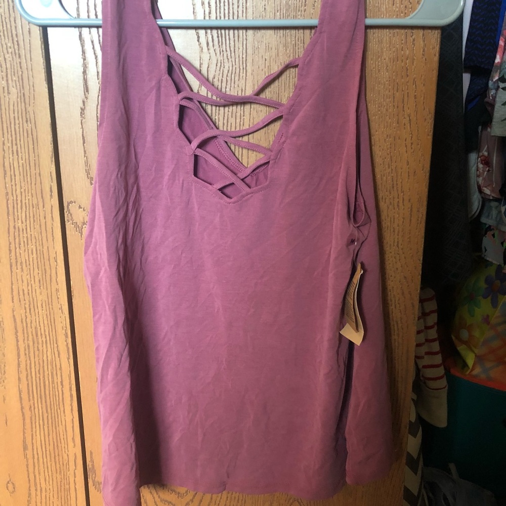Purple Criss Cross Top